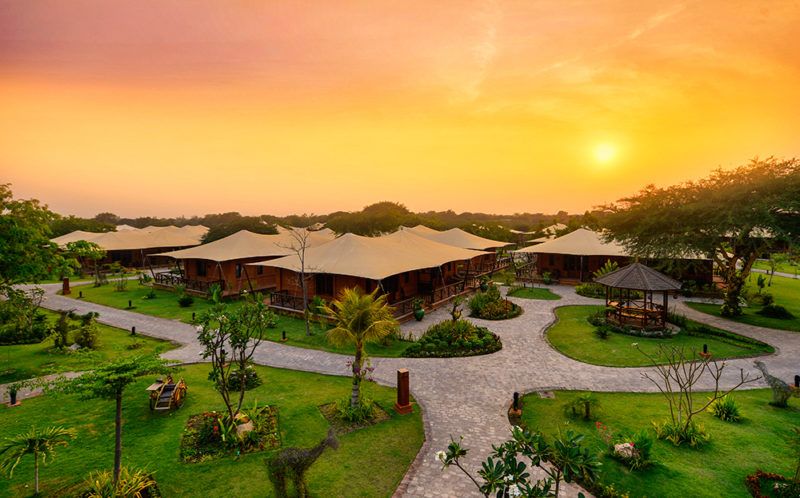 Extérieur du Bagan lodge à Bagan - Birmanie | Au Tigre Vanillé