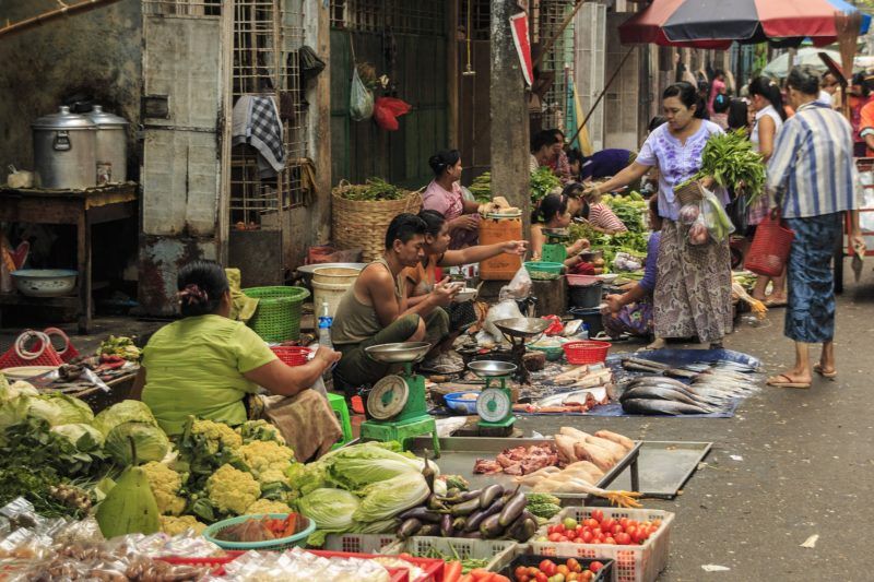 Marchés de rue à Yangon - Birmanie | Au Tigre Vanillé