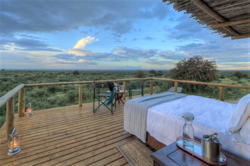 Vue depuis le camp de Dinaka dans le Kalahari - Botswana | Au Tigre Vanillé