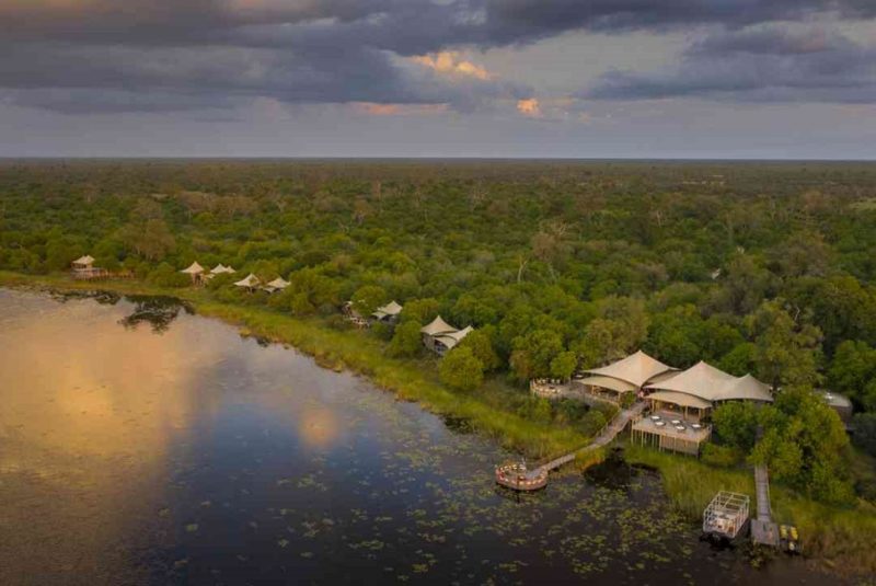 Vue aerienne du camp Dumatau dans le Savute - Botswana | Au Tigre Vanillé