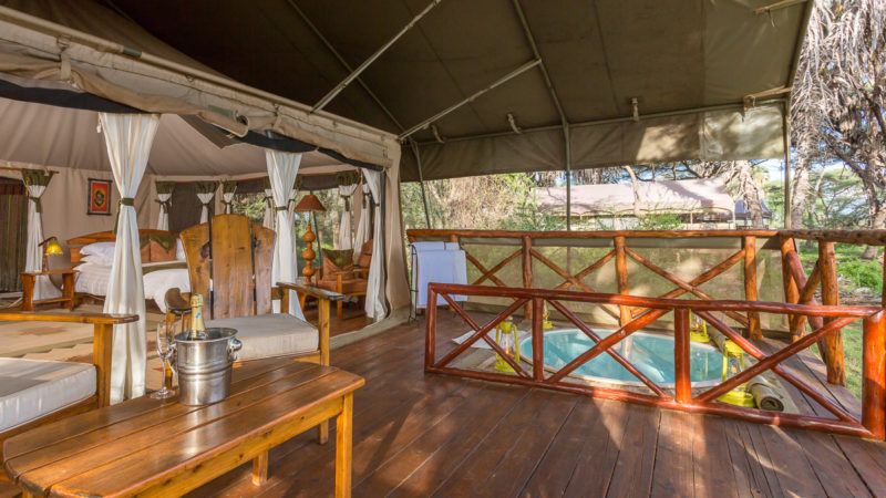 Chambre avec jacuzzi au Elephant Bedroom Camp - Kenya | Au Tigre Vanillé