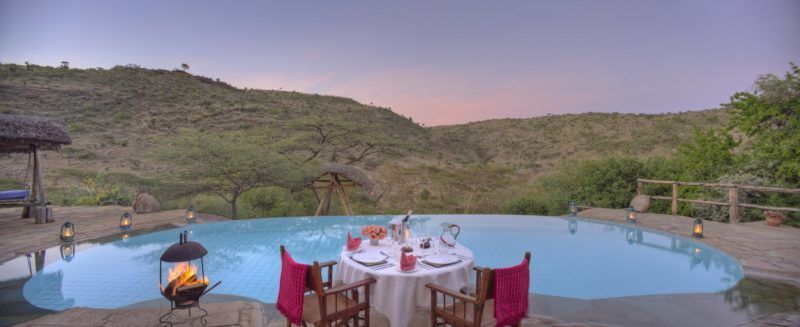 Vue depuis la piscine du Lewa Wilderness Camp - Kenya | Au Tigre Vanillé