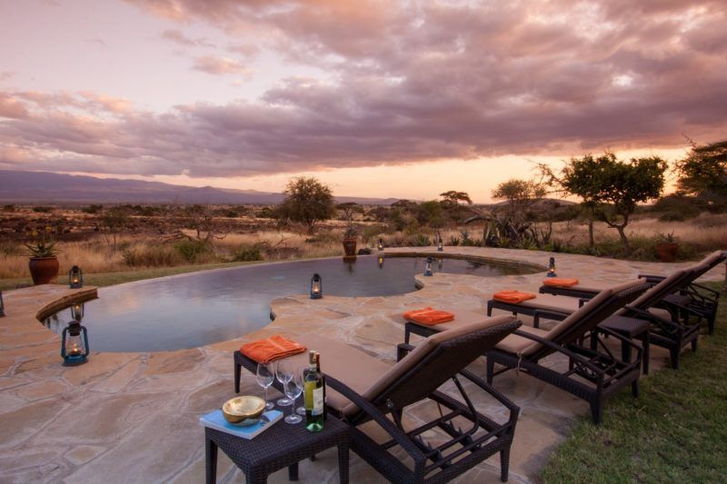 Piscine de Tortilis Camp dans le parc national d'Amboseli - Kenya | Au Tigre Vanillé