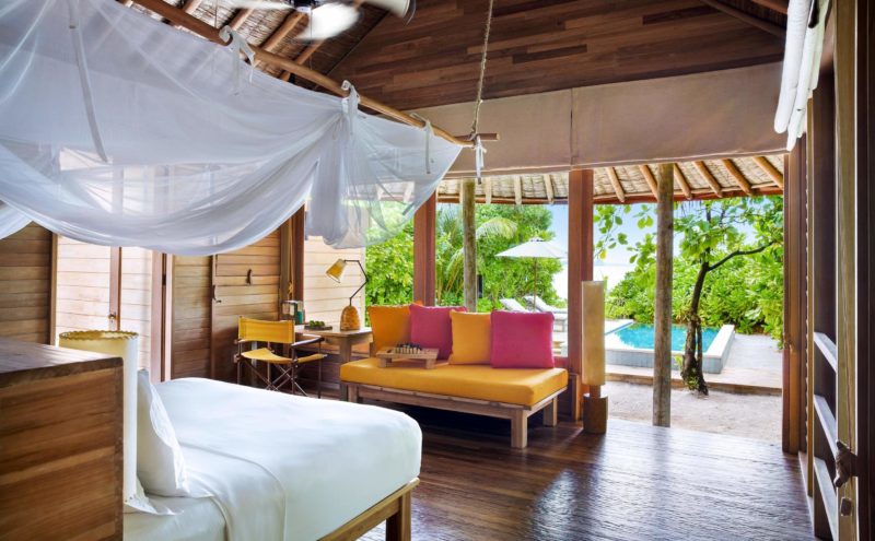 Chambre la villa plage de l'hotel Six Senses - Maldives | Au Tigre Vanillé
