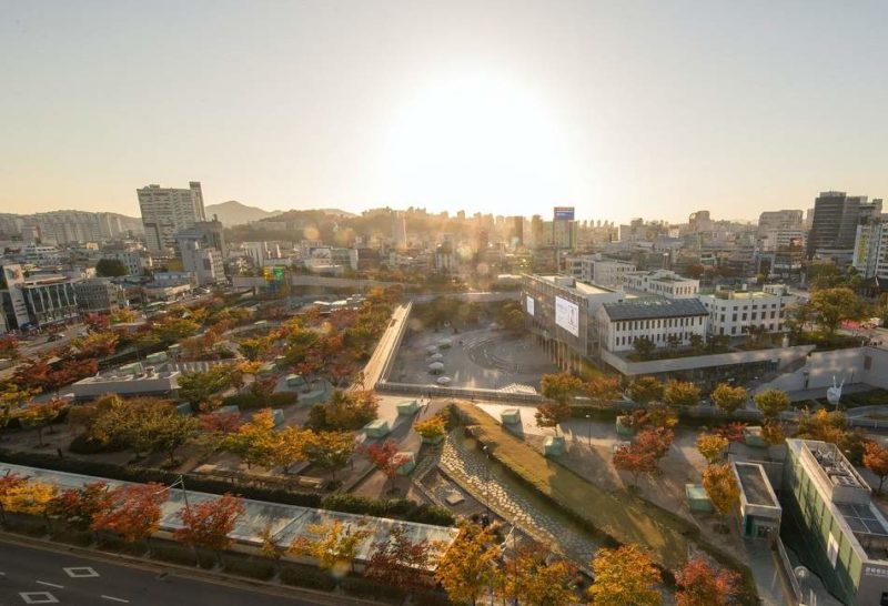 Vue aérienne de la ville de Gwangju - Corée du Sud | Au Tigre Vanillé