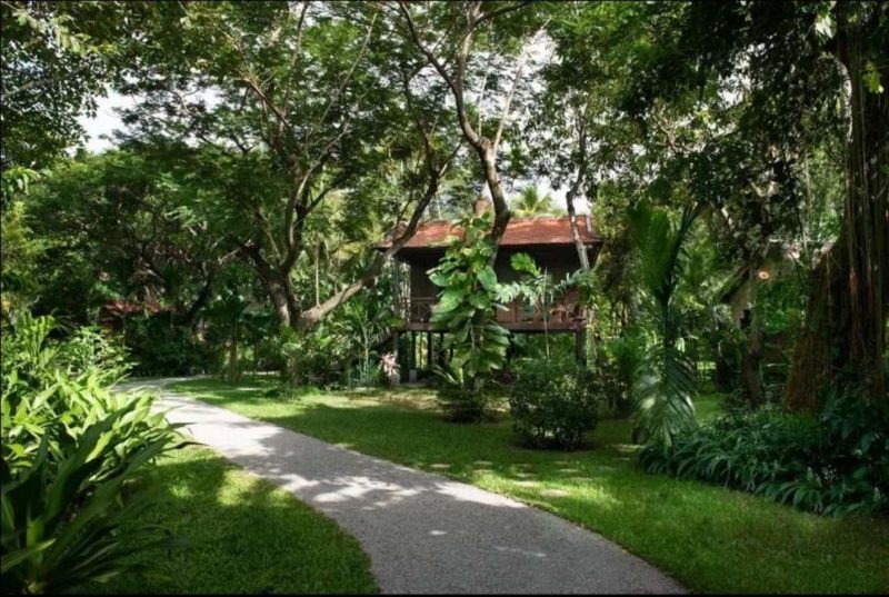 Jardin de l'hôtel Maison Polenka à Siem Riep - Cambodge | Au Tigre Vanillé