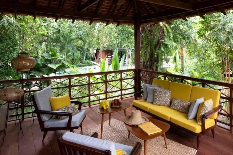 Terrasse de l'hôtel Maison Polenka à Siem Riep - Cambodge | Au Tigre Vanillé