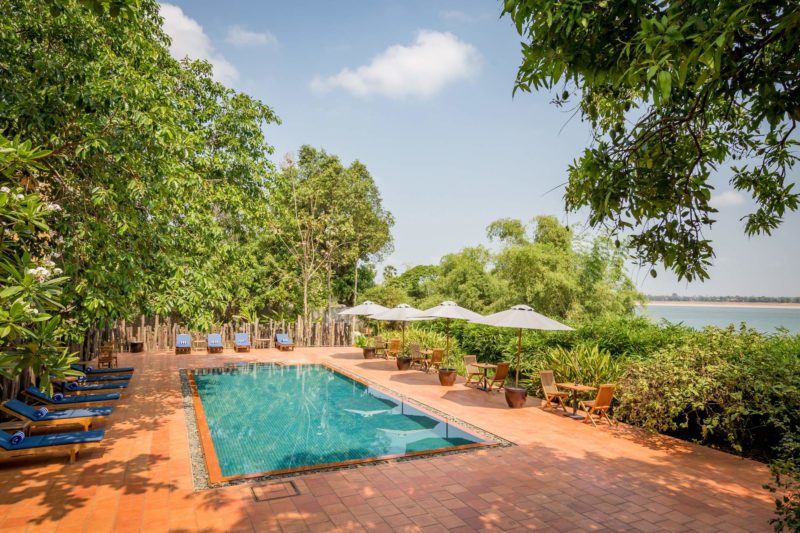 Piscine du Relais de Chhlong à Kratie - Cambodge | Au Tigre Vanillé
