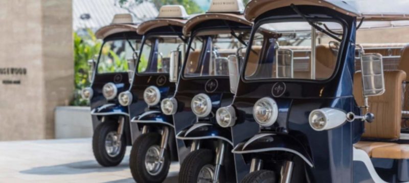 Tuktuk de l'hôtel Rosewood à Phnom Penh - Cambodge | Au Tigre Vanillé