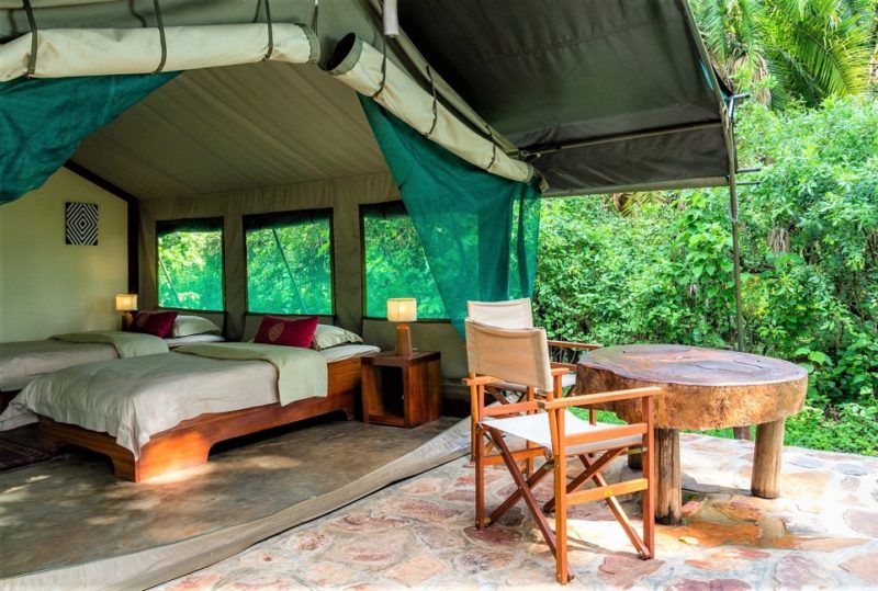 Chambre sous tente du lodge Ruzizi au parc Akagera - Rwanda | Au Tigre Vanillé