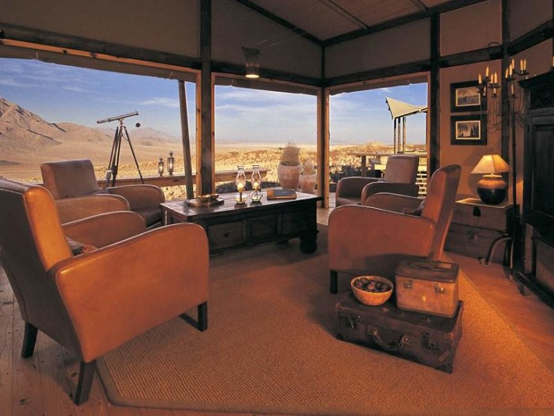 Salon du Wolwedans Dune Lodge - Namibie | Au Tigre Vanillé