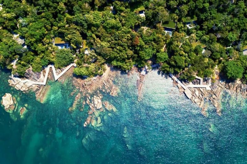 Vue aérienne de l'hôtel Six Senses à Krabey Island - Cambodge | Au Tigre Vanillé