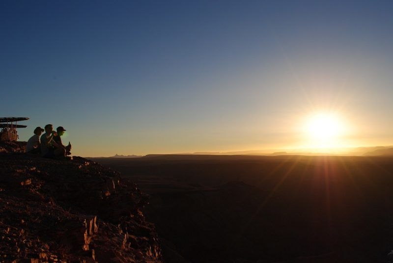 Coucher de soleil au-dessus du Fish River Canyon - Namibie | Au Tigre Vanillé