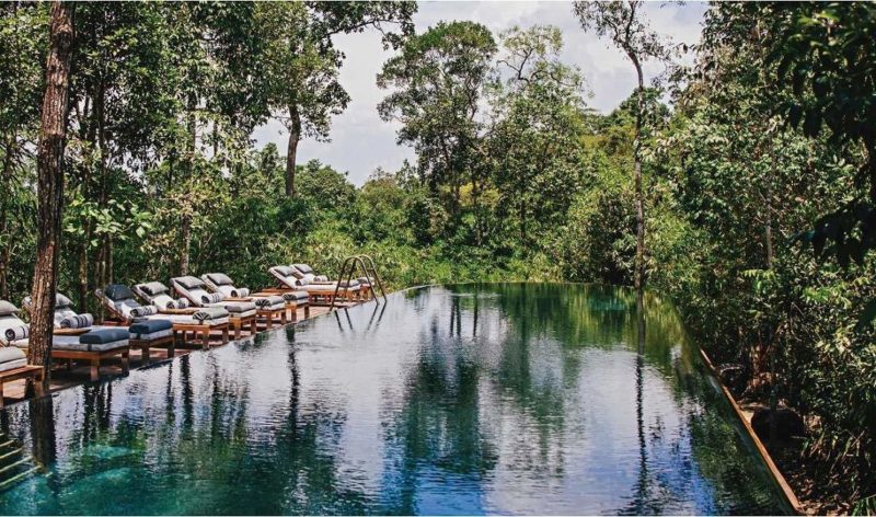 Piscine de l'hôtel Shinta Mani Wild au coeur de la chaîne des Cardamomes - Cambodge | Au Tigre Vanillé