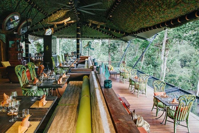 Restaurant de l'hôtel Shinta Mani Wild au coeur de la chaîne des Cardamomes - Cambodge | Au Tigre Vanillé