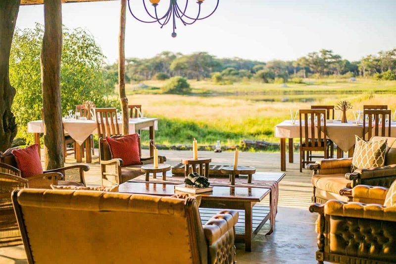 Vue depuis la terrasse du lodge The Hide à Hwange - Zimbabwe | Au Tigre Vanillé