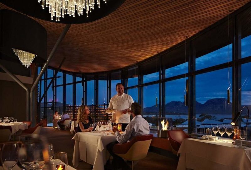 Restaurant de l'hôtel Saffire Freycinet - Australie | Au Tigre Vanillé