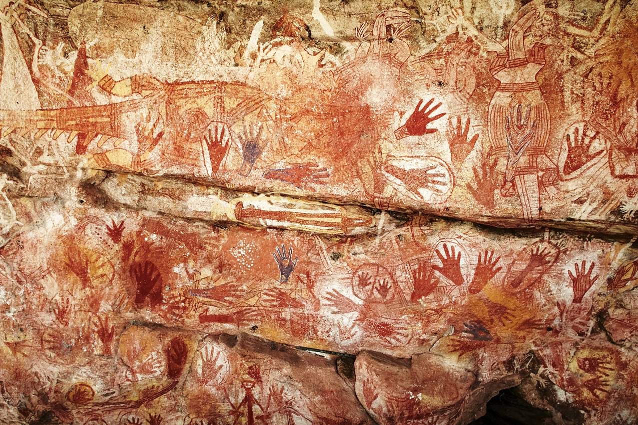 Peinture rupestre dans la région de Darwin - Australie | Au Tigre Vanillé
