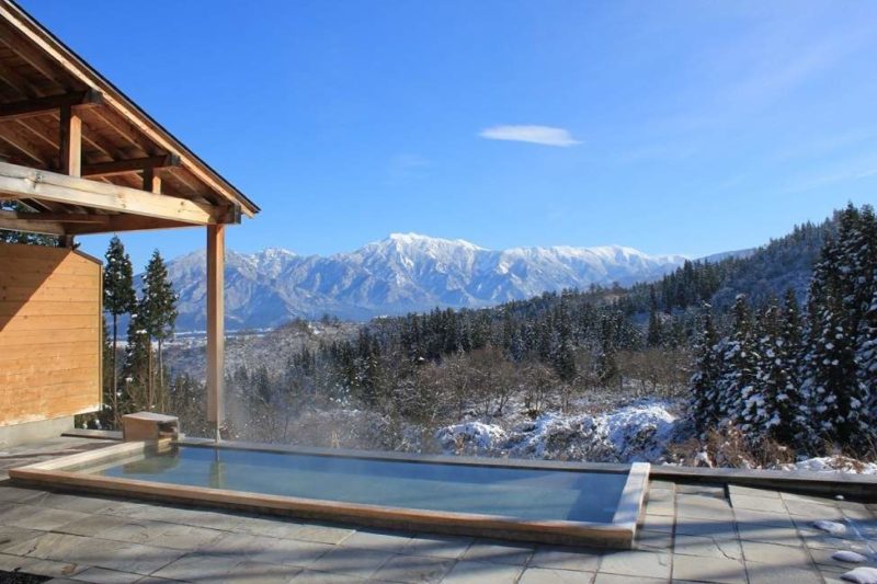 Onsen de l'hôtel Satoyama Jujo dans le Tohoku - Japon | Au Tigre Vanillé