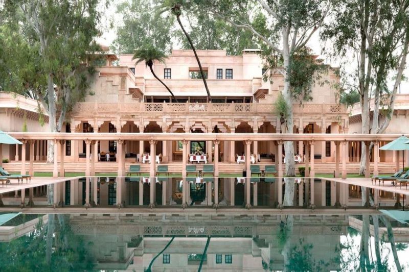 Piscine de l'hôtel Amanbagh - Rajasthan, Inde | Au Tigre Vanillé