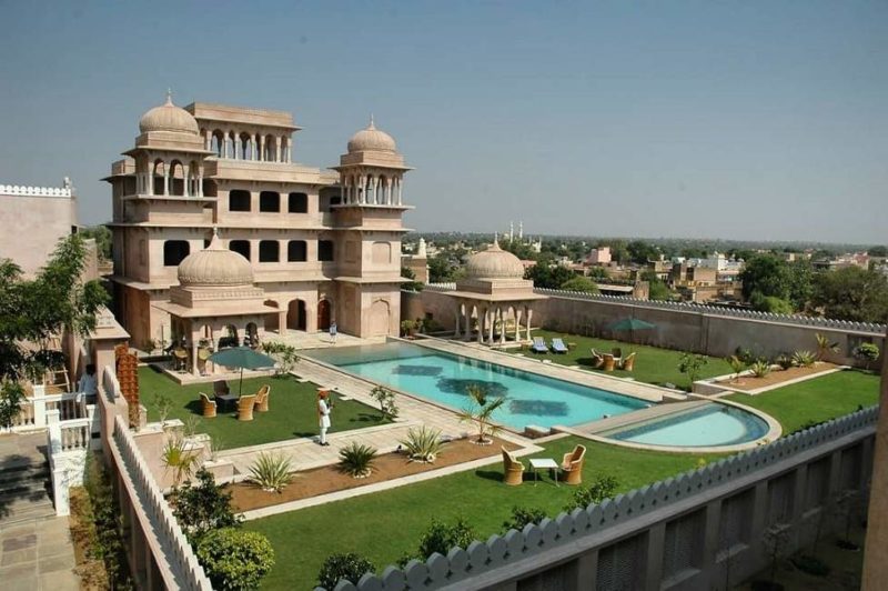 Piscine de l'hôtel Castle Mandawa - Rajasthan, Inde | Au Tigre Vanillé