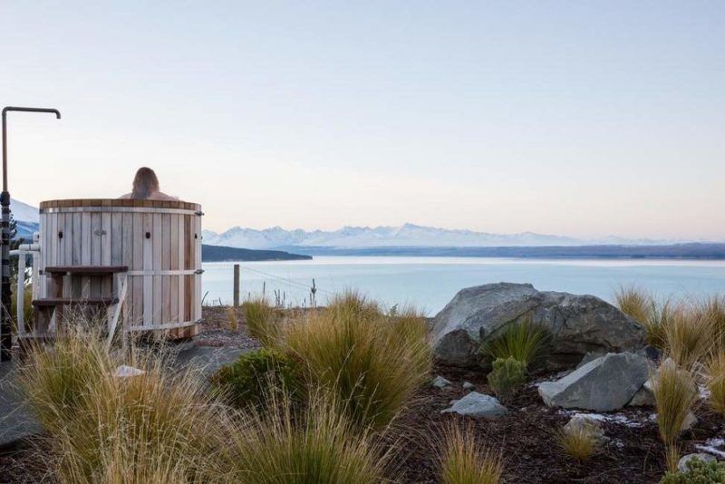 Jacuzzi à l'hôtel Mt Cook Lakeside Retreat - Nouvelle-Zélande | Au Tigre Vanillé