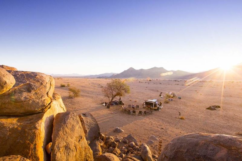 Camp de tente lors d'un safari équestre - Namibie | Au Tigre Vanillé