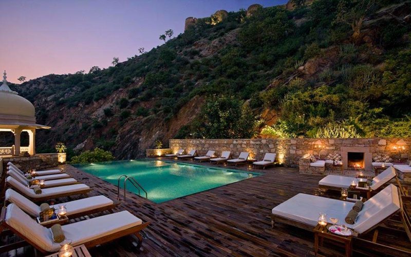 Piscine du palace de Samode - Rajasthan, Inde | Au Tigre Vanillé