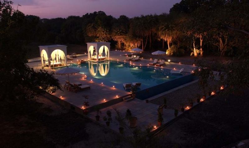 Piscine de l'hôtel Shahpura Bagh à Bundi - Rajasthan, Inde | Au Tigre Vanillé