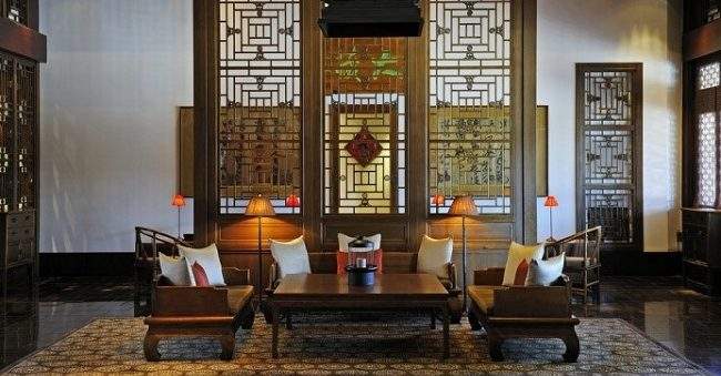 Lobby de l'hotel Aman at Summer Palace aux environs de Pékin - Chine | Au Tigre Vanillé