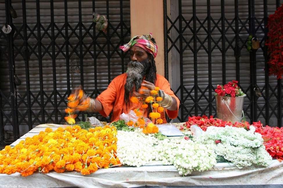 calcutta-marchands-fleurs-inde Balade matinale dans les rues de Calcutta - Inde de l'Est | Au Tigre Vanillé