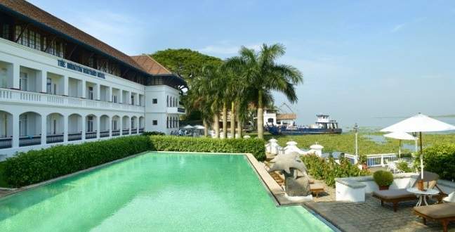 Piscine hotel Brunt on Boat Yard à Cochin en Inde du Sud | Au Tigre Vanillé