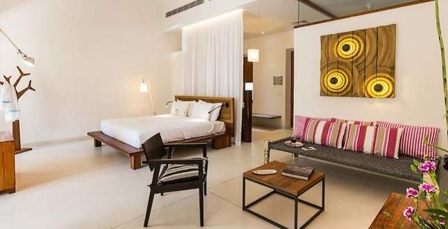 Chambre hotel La Villa à Pondicherry en Inde du Sud | Au Tigre Vanillé