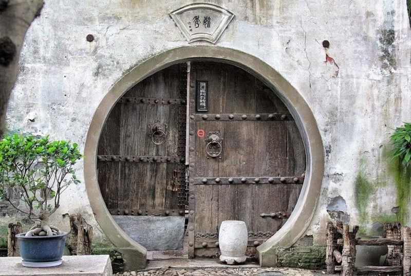 Porte d'entrée ronde à Suzhou - Chine | Au Tigre Vanillé