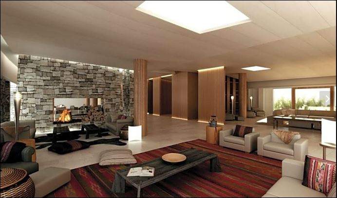 Salon de l'hôtel Arakur Resort à Ushuaïa - Argentine | Au Tigre Vanillé