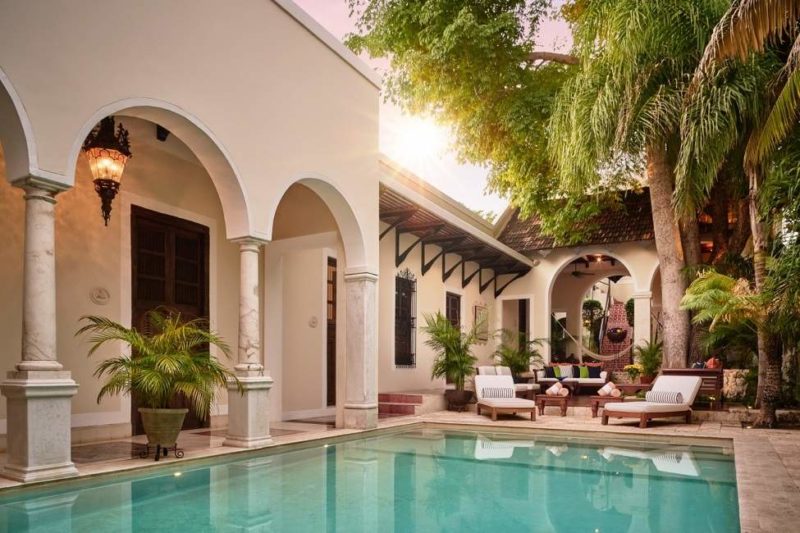 Piscine de l'hôtel Casa Lecanda à Merida - Mexique | Au Tigre Vanillé