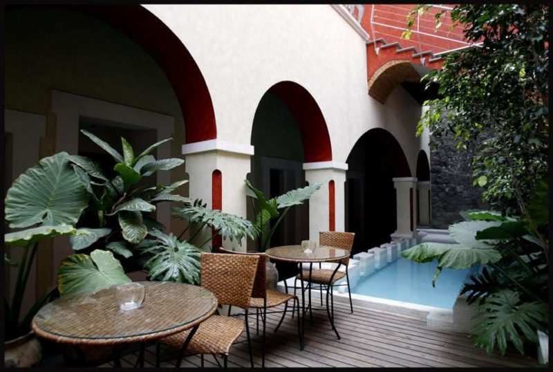 Piscine de l'hôtel Sueno à Pueblo - Mexique | Au Tigre Vanillé