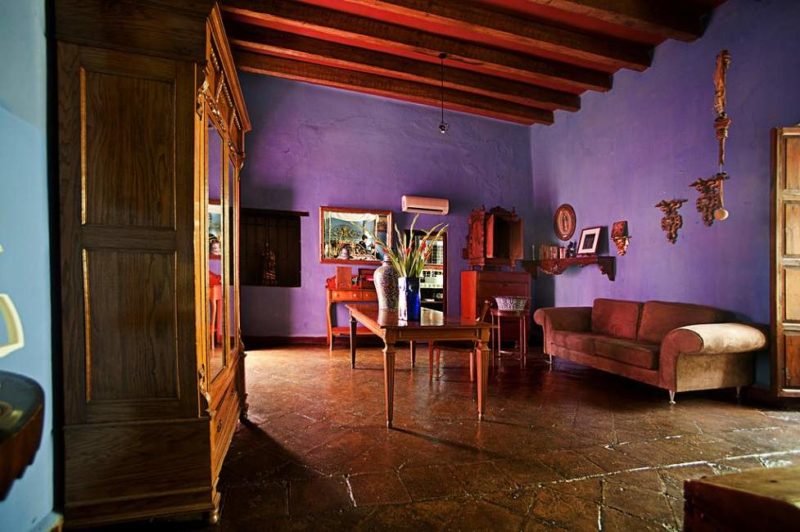 Salon de l'hôtel Sacrisitia de la Compania à Puebla - Mexique | Au Tigre Vanillé