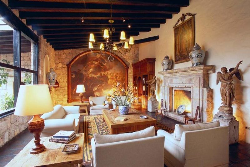 Salon de la Villa Montana à Morelia - Mexique | Au Tigre Vanillé