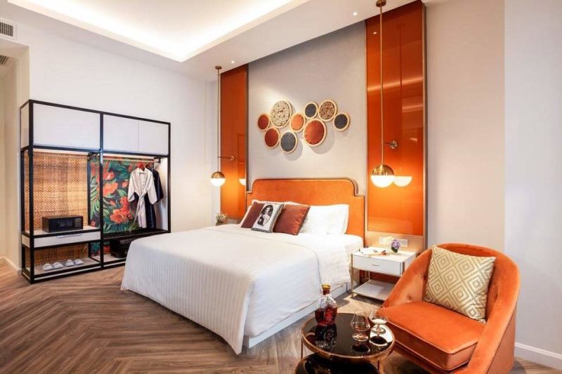 Chambre de l'hôtel La Seine à Vientiane - Laos | Au Tigre Vanillé