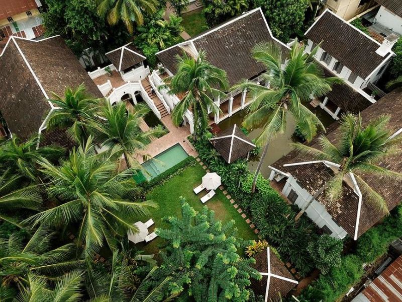 Jardin de l'hôtel Satri House à Luang Prabang - Laos | Au Tigre Vanillé