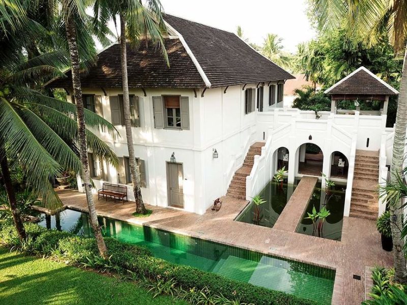 Piscine de l'hôtel Satri House à Luang Prabang - Laos | Au Tigre Vanillé