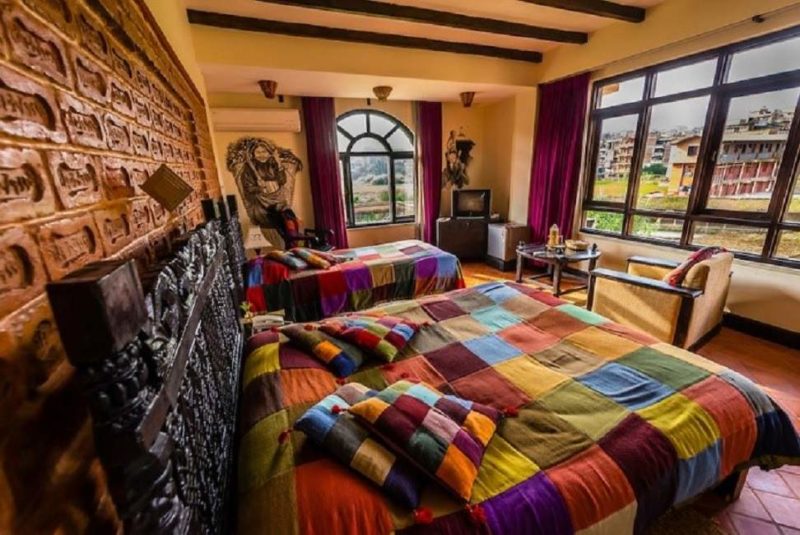 Chambre de l'hotel Heritage à Bhaktapur - Népal | Au Tigre Vanillé