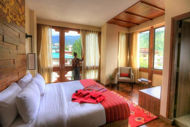 Chambre de l'hôtel The Pema à Thimphu - Bhoutan | Au Tigre Vanillé