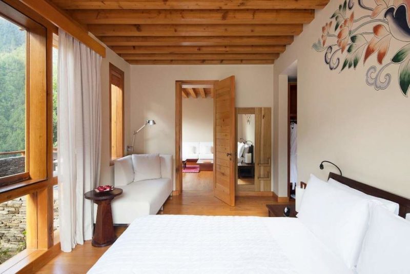 Chambre de l'hôtel Uma - Bhoutan | Au Tigre Vanillé