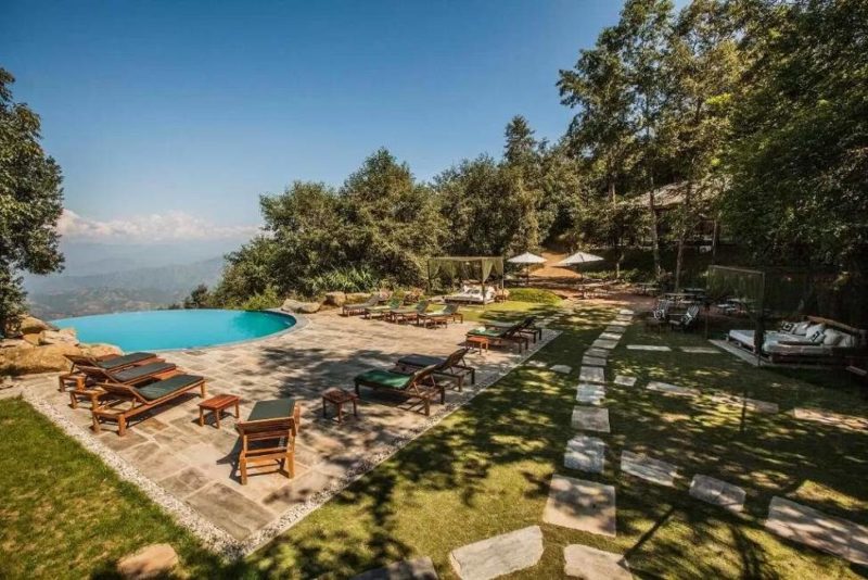 Piscine de l'hotel Dwarikas à Dhulikhel - Népal | Au Tigre Vanillé