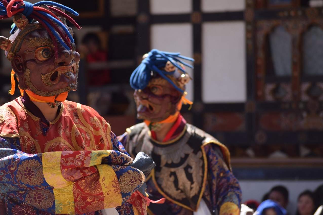 Admirer les costumes traditionnels des festivals - Bhoutan | Au Tigre Vanillé