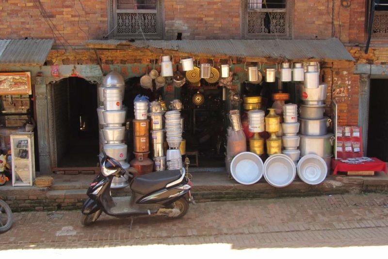 Bazar dans le village newar de Panauti - Népal | Au Tigre Vanillé