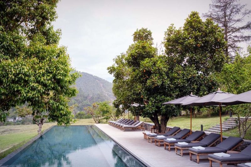 Piscine de l'Amankora Punakha - Bhoutan | Au Tigre Vanillé