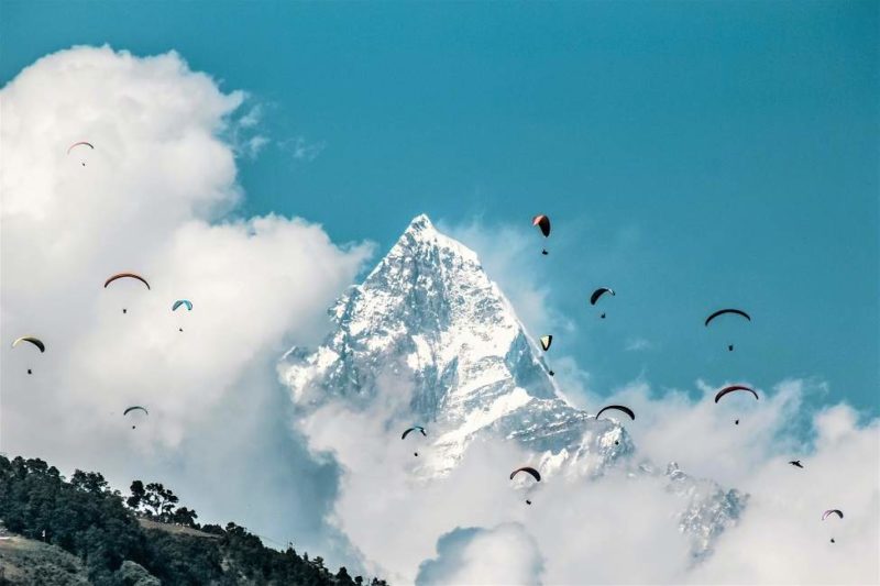 Parapente à Pokhara face aux Annapurna - Népal | Au Tigre Vanillé